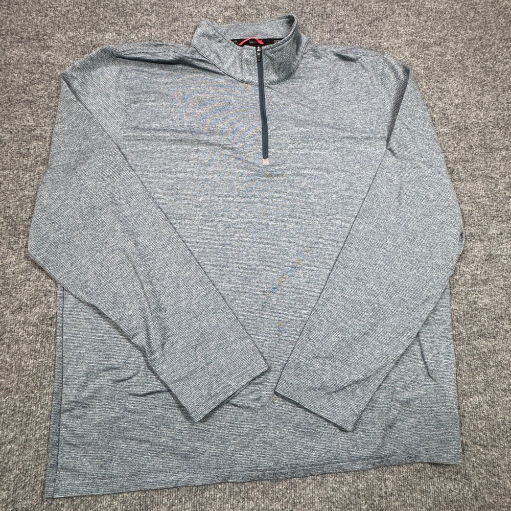 GERRY Pullover‎ Quarter Zip Mens XXL Gray Long Sleeve Athletic Shirt